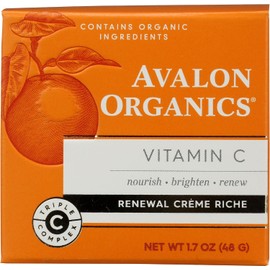Avalon Organics Renewal Crème Riche with Vitamin C, 1.7 Oz