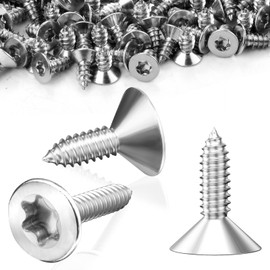 SWTYExt Pack of 120 M3 Wood Screws 3 x 10 mm Torx Self-Tapping Screws Stainless Steel 304 (V2A) Chipboard Screws Full Thread Flat Head Countersunk Torx Screws for Fasteners