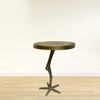 The Urban Port 19 Inch Side End Table, Antique Brass