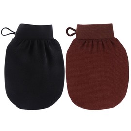 Pack of 2 Korean Exfoliating Gloves, Exfoliating Gloves for Bath, Exfoliating Gloves, Body Exfoliating Gloves for Ingrown Hair and Dandruff Removal