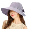 [Sandyting] 帽子 ハット レディース おしゃれ 春夏 日除け帽子 UVカット シルエットリボン付き つば広
