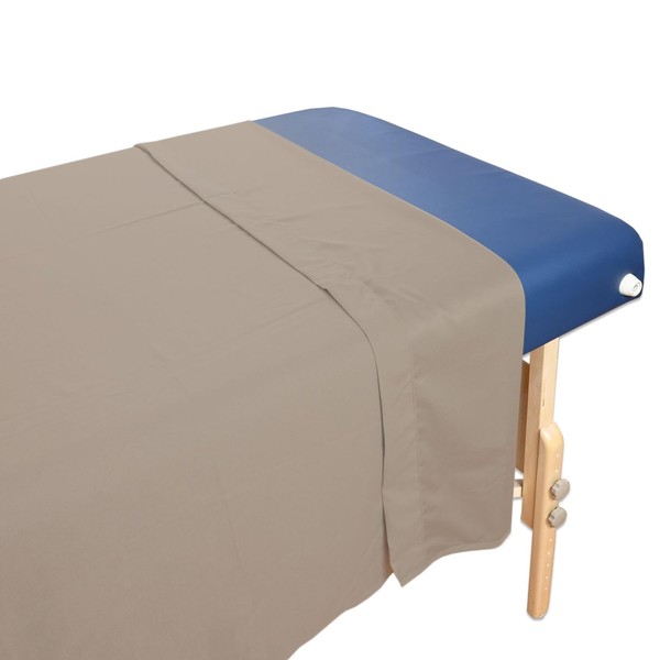 Tranquility Microfiber Massage Table Flat Sheets by Body Linen- Lightweight, Long-Lasting Microfiber Flat Sheets For Massage Table & Spa. Wrinkle Free, Stain-Resistant, Soft & No Pilling- Walnut Brown