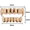 18K Gold Silver Plated Hip Hop Vampire Fangs Top Bottom