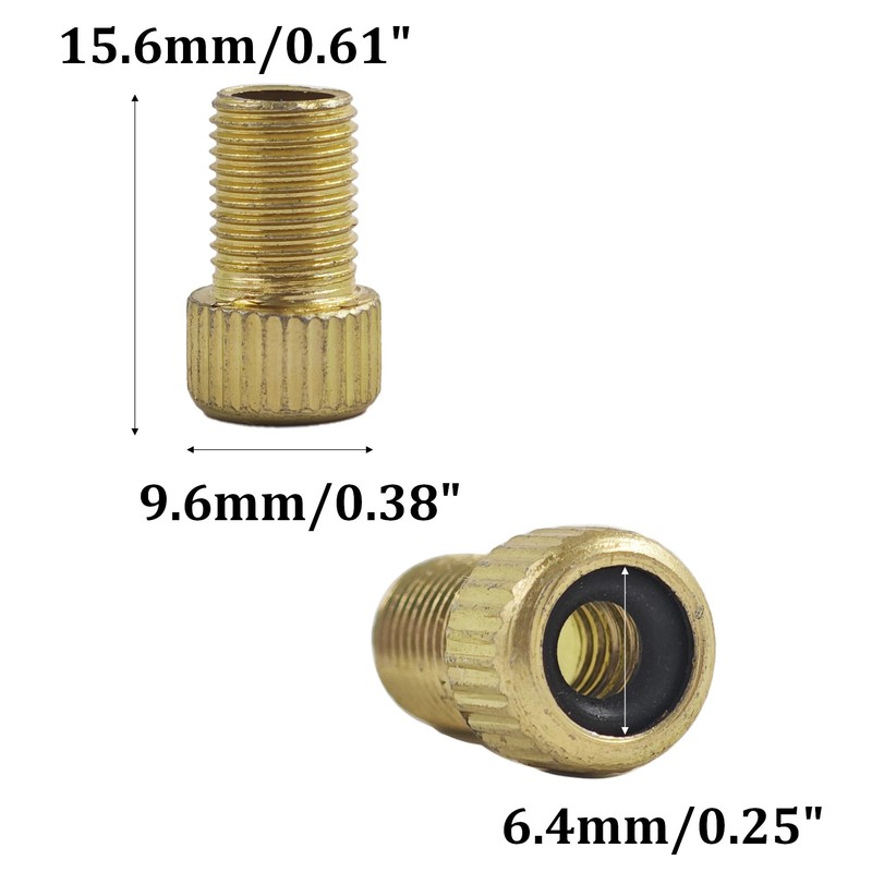 Runseaway 5Pcs Presta to Schrader Valve Adapter, Brass Presta Valve