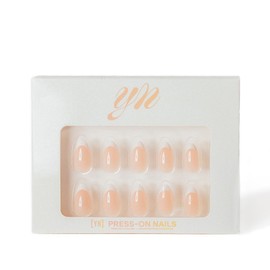 YN Young Nails Press On Nails - Glue On Fake Nails for Women,Medium Oval Shape, Includes Nail Glue, File, Tabs, Quick and Easy Application (Pretty in French)