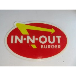 In-N-Out Burger Oval Magnet 4 1/4 x 2 5/8 Weather & Waterproof, will not Fade
