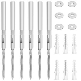 Floating Shelf Brackets, Pack of 6 Hidden Shelf Brackets, 10 x 100 mm Bracket, Invisible Heavy Duty Shelf Brackets with Washers and Dowels for Custom Wall Shelves, Floating Boards