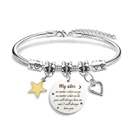 Hroanc Sister Gifts Bracelet Sister Birthday Gifts Sister Gifts from Sister Big Sister Gifts for Little Girls Birthday Gifts for Sister Gift Ideas for Birthday Christmas Valentines Day Easter
