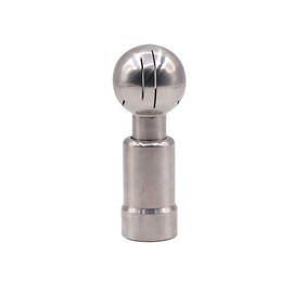 DERNORD Rotary Spray Ball NPT Female CIP Tank Cleaning Ball 360° Spray Pattern, Stainless Steel 304 (1" NPT Threaded)
