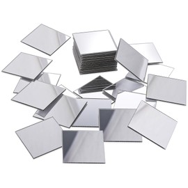 Small Mirrors for Crafts, 50 Pcs 1 Inch Self Adhesive Small Square Mirror Acrylic Mini Mirror Stickers for DIY Crafts Projects Home Kitchen Bathroom Wall Table Decor