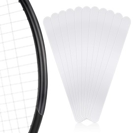 ShinyRelief 10 Pcs Tennis Racket Head Protectors Tape Transparent Racket Head Sticker Reduce Impact and Friction Guard for Badminton Tennis Outdoor Sports Accessories