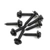 X AUTOHAUX 8pcs 6 x 35mm Stainless Steel Black Screw