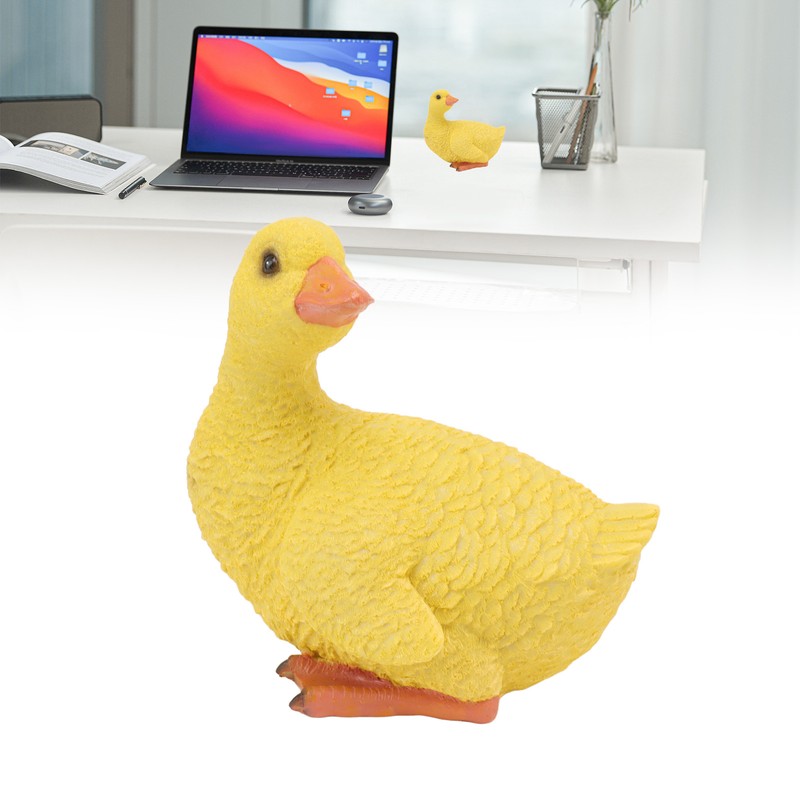 Duck Ornament Resin Weather Resistant Cute Vivid Expression Duck Statues