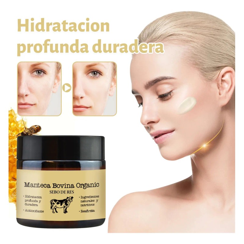 Sebo De Res Alimentado Con Pasto Para Rostro Y Cuerpo