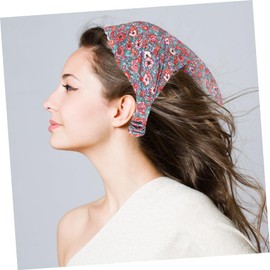 TOVINANNA Elegant Silk Turban Pcs Women's Headscarf Floral Design Soft Breathable for Daily Party Wedding Travel