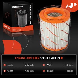 A-Premium - Filtro de aire delantero para motor compatible con A8 Quattro 2005-2010 4.2L, reemplazo# XA11130