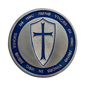Eillwin Templar Perfect Silver Color Coin Knight Religious Collectible Beautiful Honorable Gift