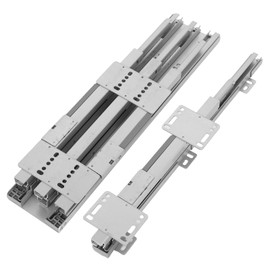 1 Pair Full Extension Drawer Slides, Soft Close Metal Drawer Slide for Cabinet Bottom Mount, Heavy Duty Drawer Rails with 132lb Capacity, for Cabinet Wardrobe Desk Dresser Wine Cooler (18 inch)