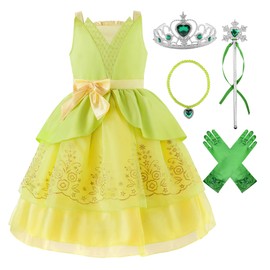 ReliBeauty Little Girls Princess Dress up Costume Sleeveless with Accessories,10/150