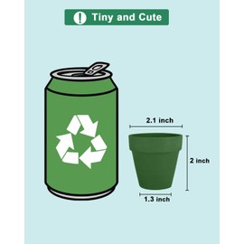 vensovo 48 Pcs Tiny Green Terracotta Pots - 2 inch Small Mini Clay Pots with Drainage Holes Flower Nursery Terra Cotta Pots for Indoor/Outdoor Succulent Plants, Crafts, Wedding Favor