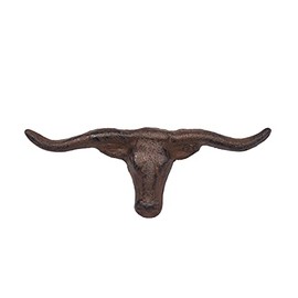 Metal Longhorn Steer Vanity Knob Kitchen Dresser Drawer Pull Cupboard Handle