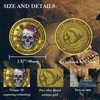 ACGZQY Memento Mori Coin - Rose Skull Memento Vivere Coin,