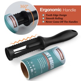 Lint Roller for Pet Hair [8m 60-Sheet Rolls,6 Pack], Extra Sticky Pet Hair Removal Easy Tear Dog Cat Hairs, Fur, Dust and Fluff from Clothes,Furniture,Upholstery,Carpets