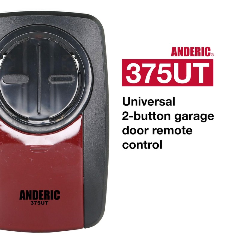 Anderic 375UT (2-Button) Universal Garage Door Opener Remote Control Compatible