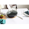 Cristel Castel'Pro Domed Glass Lids With Fixed Stainless Handle (9.5")