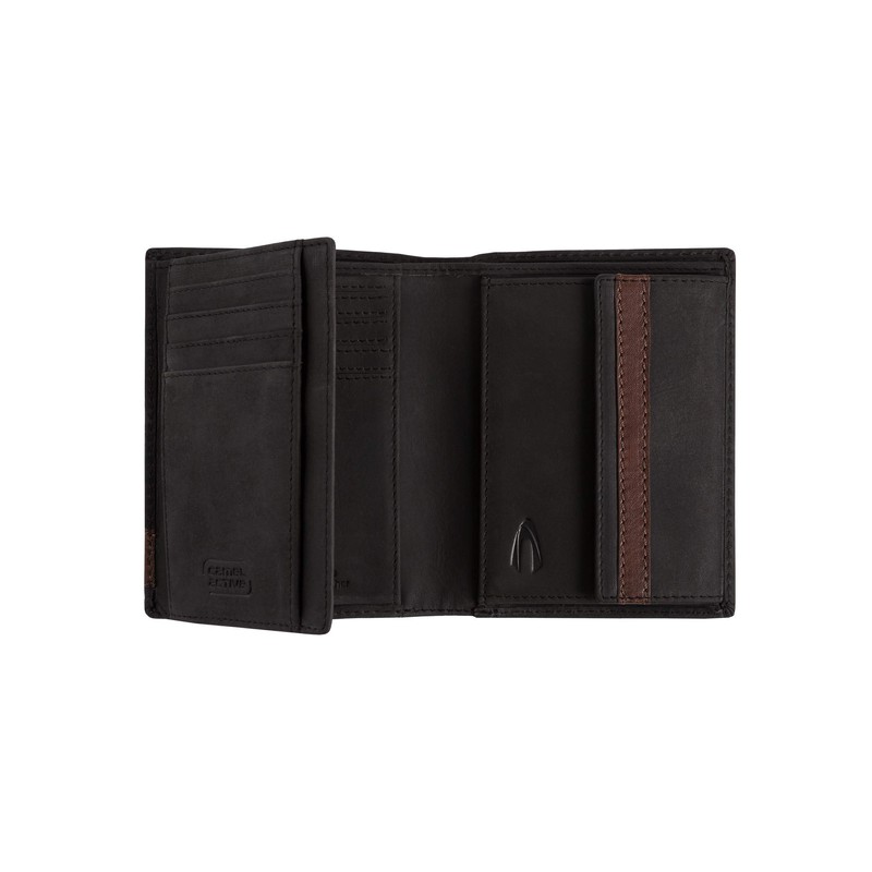 camel active Taipeh Herren Geldbörse Hochformat RFID Leder Mittelgroß Schwarz