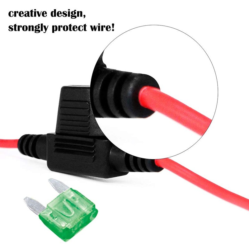 VANTRONIK Waterproof MINI Inline Fuse Holder with 16 Gauge AWG