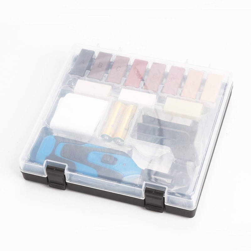 19pc Hardwood Laminate Wooden Wood Floor Repair Kit Wax Chip