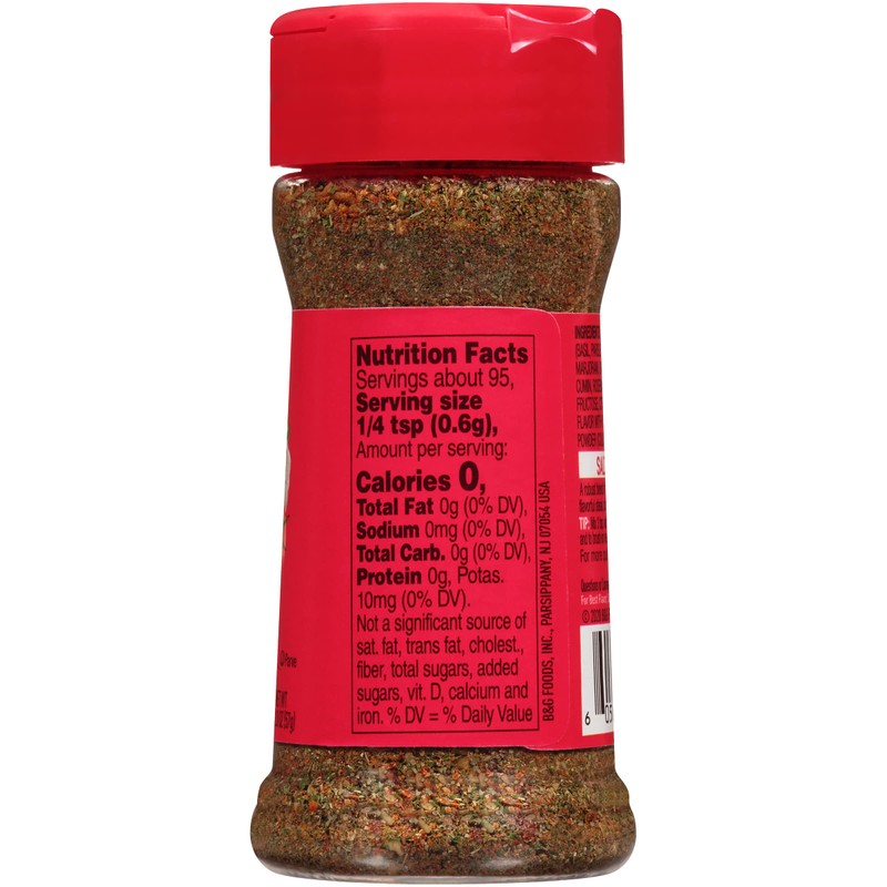Dash Salt-Free Seasoning Blend, Tomato, Basil and Garlic, 2 Ounce