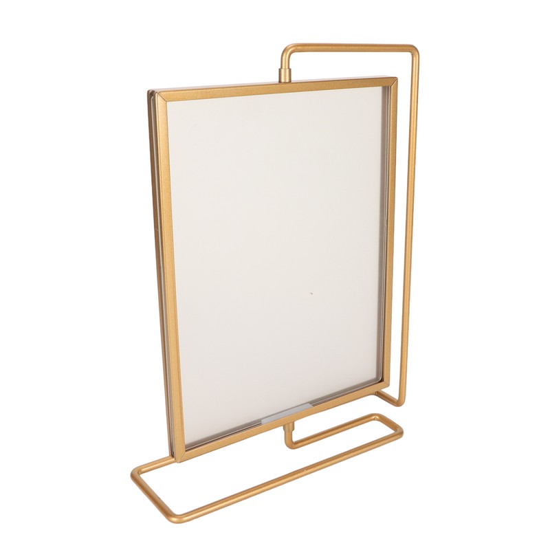 Y5578 Gold Metal Rotating Photo Frame Double Sided Rotating Floating