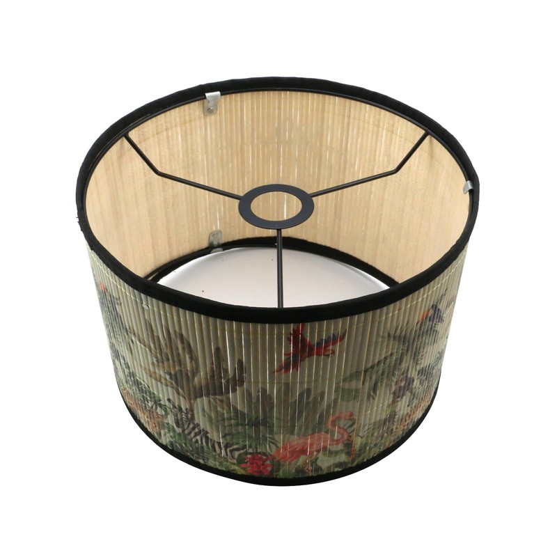 Mewutal Drum Lampshade Bird Pattern Chandelier Lamp Shade Removable Lamp
