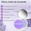 Polvo Compacto, Polvo Traslucido, Mate de Lavanda, Control de Aceite
