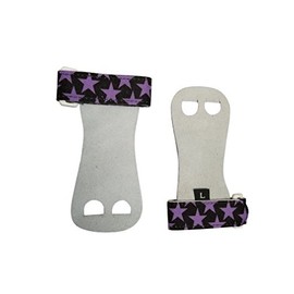 (Large, Purple Stars,Black band) - PUSH Athletic Gymnastics Youth Hand Grips