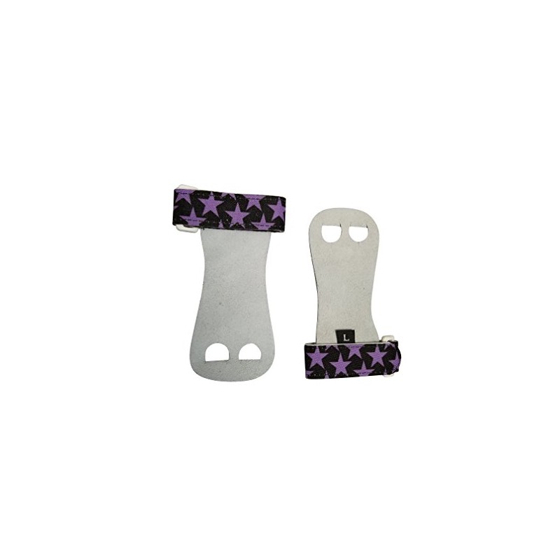 (Large, Purple Stars,Black band) - PUSH Athletic Gymnastics Youth Hand