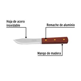 Pretul CUCH-M50, Cuchillo cebollero 5" mango de madera