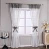 Embroidery Voile Curtain Pack of 1 Curtains Scarf