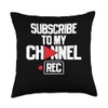 Content Creator Vlogger Vlog Streamer Influencer Throw Pillow
