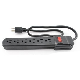 6 Outlet Surge Strip , Horizontal , 90 Joules, 36 Inch (3 Foot) Cable