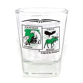 Alaska State Scenery Green New Shot Glass Lpco