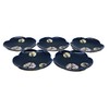 Koransha R3003-FS4 R3003-FS4 Famous Dish, Ruri Hanamaru Crest, 5 Piece