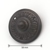 Ventano Antique Doorbell Bell Plate with 1 Bell Push Brass