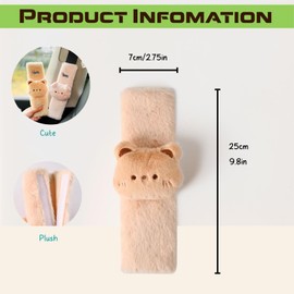 Cute Car Seat Belt Covers Soft Shoulder/Neck Protector Seatbelt Shoulder Strap Pads Covers Car Accessories 1PC (Bear)