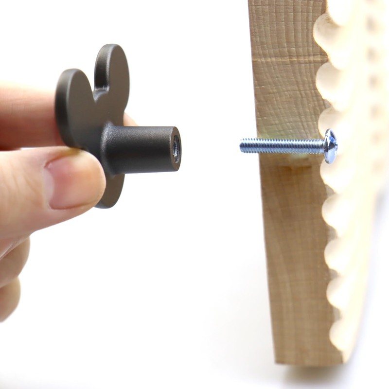 2 Pack Metal Mouse Cabinet Knobs with Screws for Dresser