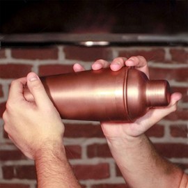 BarConic® 3 Piece Cocktail Shaker Deluxe – Antique Finish 24oz.