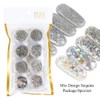 Holographic Nail Art Glitters Sequins 3D Flakes Supplies - Shiny