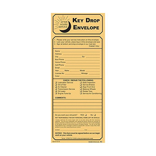 Night Drop Envelopes - Kraft Printed Envelopes (Without Checkboxes)